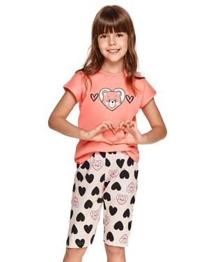 Dívčí pyžamo Amelia růžové srdce