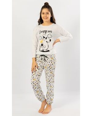 Dětské pyžamo dlouhé Sunny days - světle šedá
