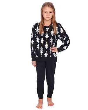 Dětské pyžamo Zuna černé se stromečky