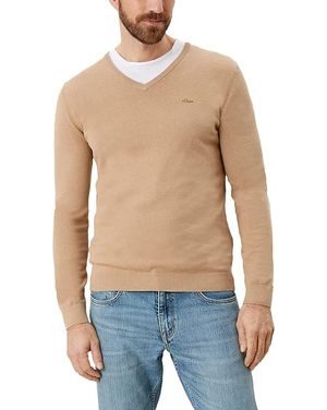 Pánský svetr s.Oliver světle hnědý