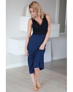 Dlouhá noční košilka Panay modrá