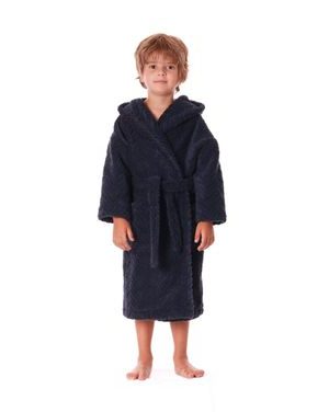Dětský župan s kapucí Athena tmavě modrý