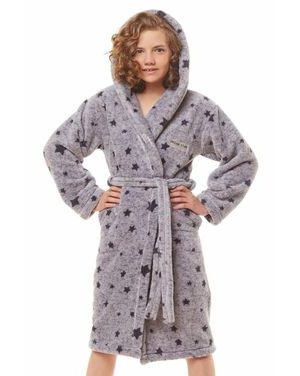 Dívčí župan Dream star šedý s hvězdičkami