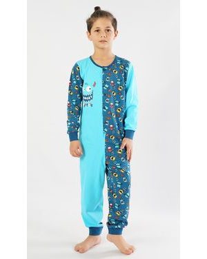 Dětský overal Monster - tyrkysová