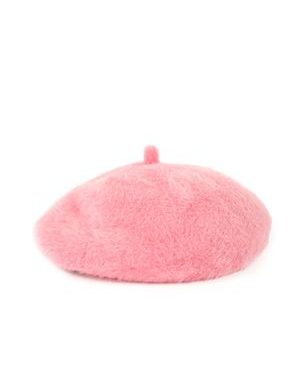 Klasický baret s anténkou růžový