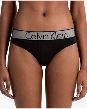 Dámské kalhotky tanga CALVIN KLEIN QF4054E černé