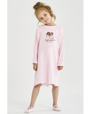 Dívčí košilka Jasmina pejsek světle růžová