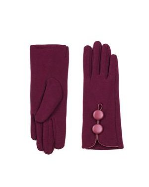 Bordó rukavice s knoflíky
