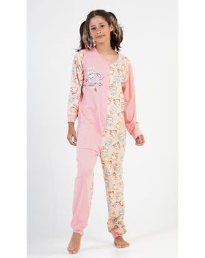 Dětský overal Sovičky - světle lososová