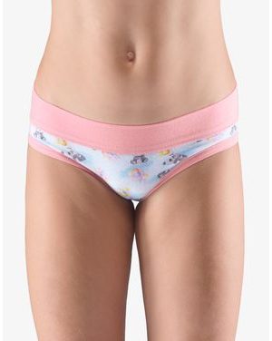 GINA dětské kalhotky klasické dívčí, úzký bok, šité, s potiskem 20024P - starorůžová pomnenková