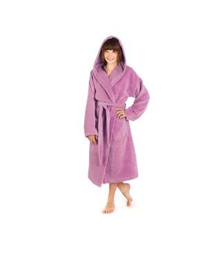 Dětský dlouhý savý župan s kapucí TAMPA růžová