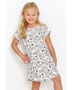 Dívčí košilka Lexi bílá s kočkami