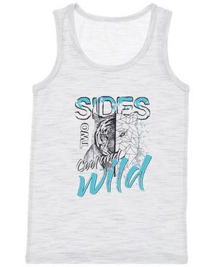 Chlapecký nátělník se širokými ramínky B sv. šedá