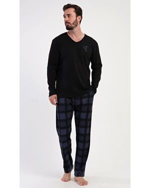 Pánské pyžamo dlouhé Erik - černá