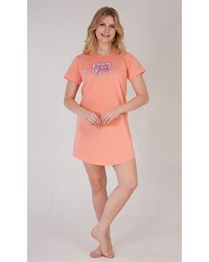 Dámská noční košile s krátkým rukávem Super girl - meruňková