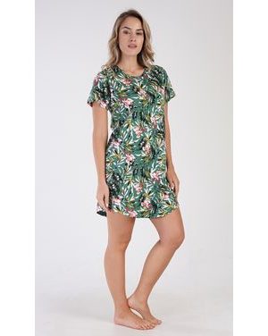 Dámská noční košile s krátkým rukávem Michaela - smaragdová