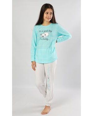 Dětské pyžamo dlouhé Sleeping day - azurová