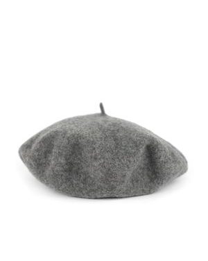 Klasický baret s anténkou tmavě šedý