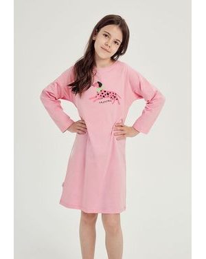 Dívčí noční košile Ruby růžová s dalmatinem