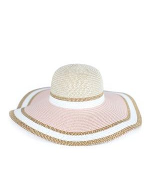 Klobouk pastelový béžovo růžový