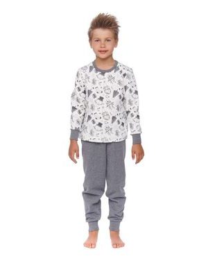 Dětské vánoční pyžamo Snowman bílé zateplené