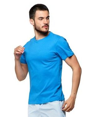 Pánské bavlněné triko Basic sytě modré