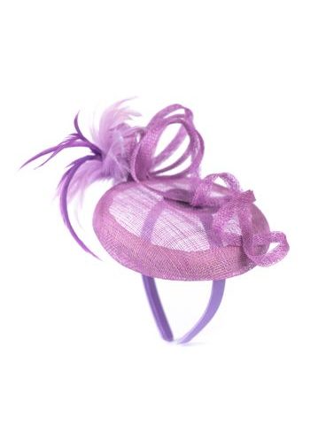 Elegantní fialový fascinátor