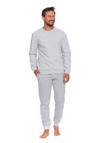 Pánské pyžamo dlouhé Santa - červená