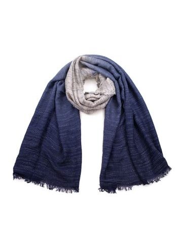 Šál stínovaný modrý