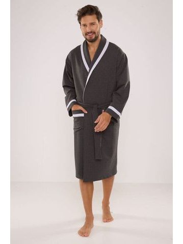 Pánský župan Bruno III tmavě šedý