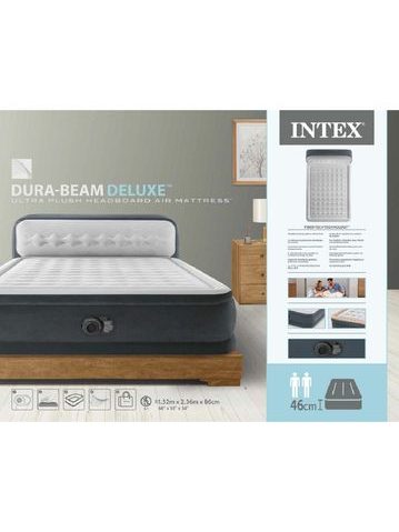 INTEX Nafukovací QUEEN DURA-BEAM matrace s USB150 152 x 203 x 30 cm