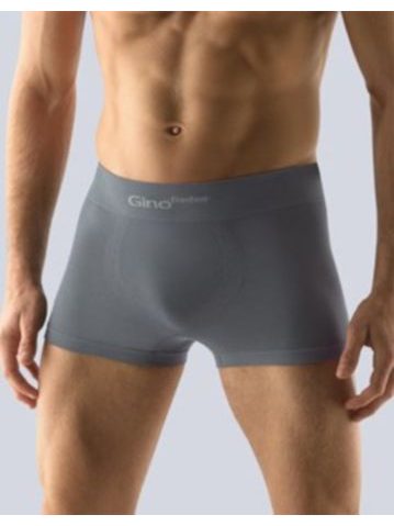 Pánské boxerky s kratší nohavičkou, bezešvé, Bamboo PureLine 53004P - tm. šedá