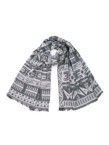 Aztécká bavlněná šála světle šedá