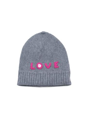 Dětská čepice love šedá