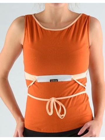 Dámské tílko, širší ramínka, šité 98062P - jantarová