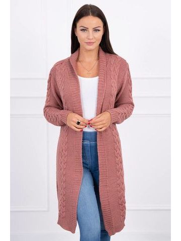 Pletený cardigan, tmavě růžová