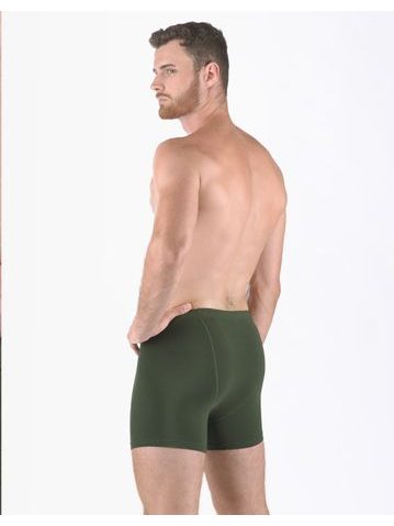 Pánské boxerky s delší nohavičkou, delší nohavička, bezešvé, jednobarevné MicroBavlna 54000P - černá