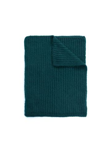 Zelená pletená šála