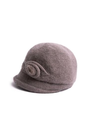 Angorský klobouk - tmavobéžový