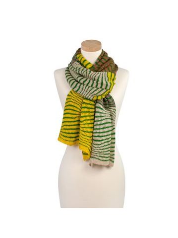 Zkroucený dlouhý šál - žlutý