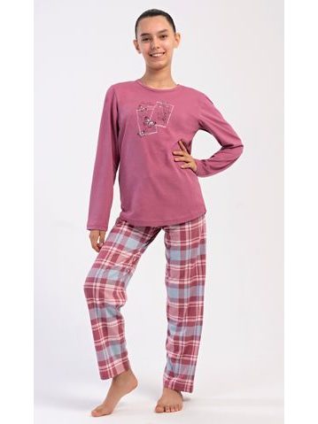 Dětské pyžamo dlouhé Charlotte - starorůžová