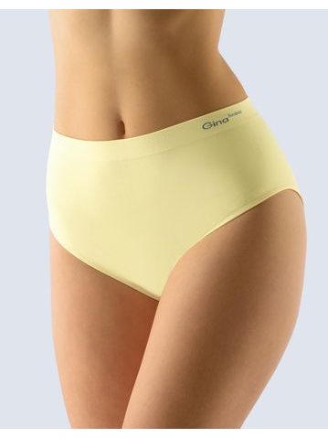 GINA dámské kalhotky bezešvé, klasické, jednobarevné Bamboo PureLine 01001P - vanilková