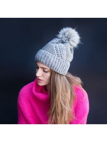 Teplá ušanka šedá