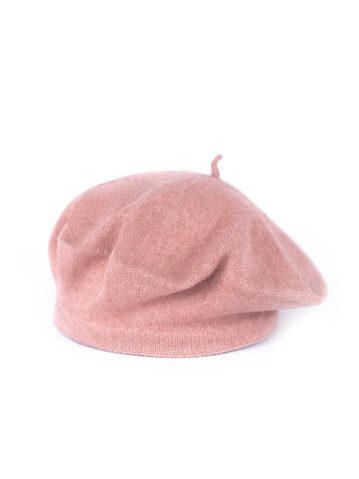 Zdobená dámská baretka růžová