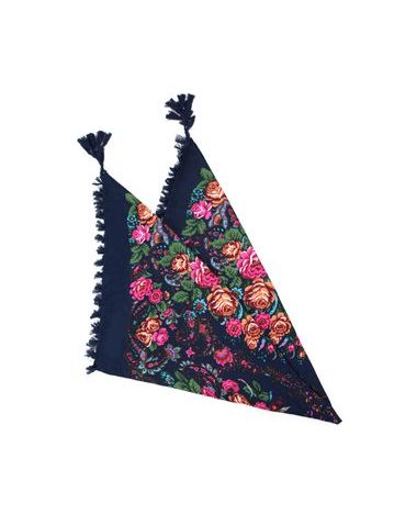 Oranžový šátek do vlasů pin-up bandana