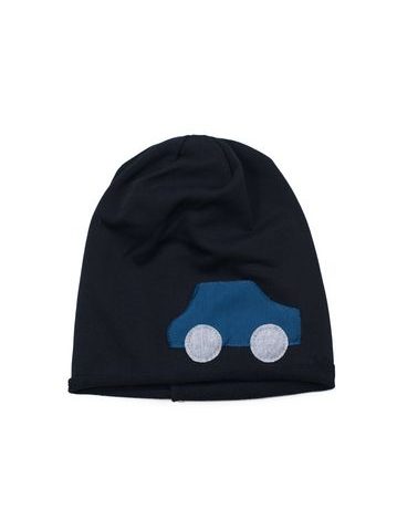 Beanie čepice černá s autíčkem