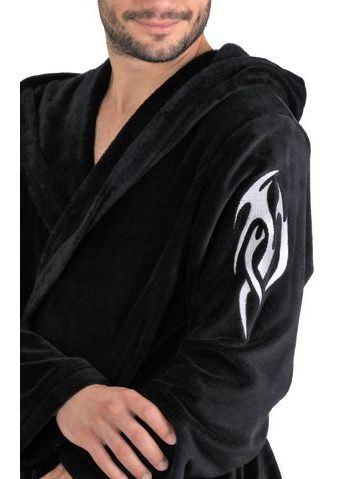 Unisex dlouhý savý župan se šálovým límcem TAMPA petrolejová