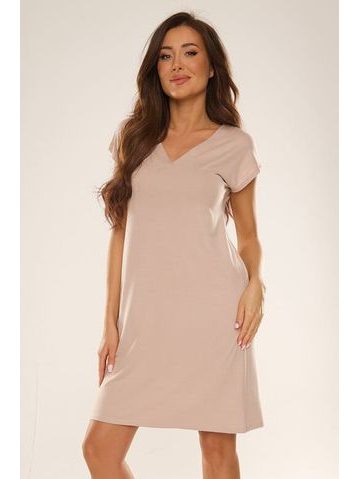 Viskózová noční košilka Freya béžová