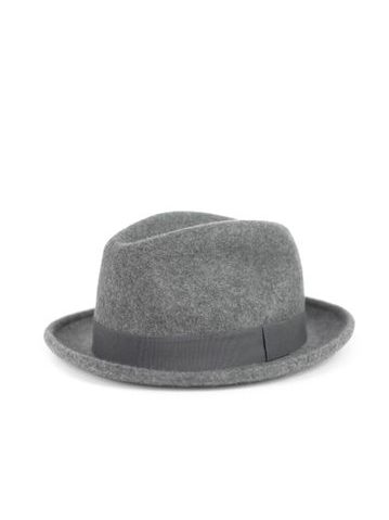 Dámský vlněný klobouk s úzkou krempou šedý