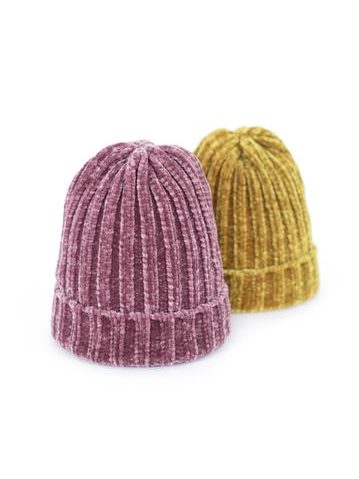 Dětská teplá zimní čepice fialová